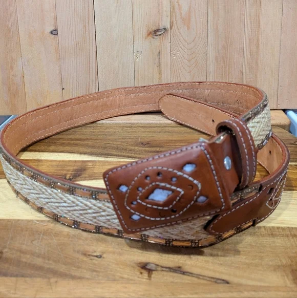 Brown Leather Men's Belt Size 40