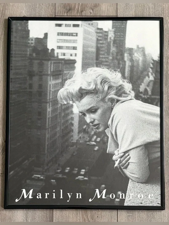 Vintage 90s Marilyn Monroe NYC Balcony 16x20 Framed Poster Print