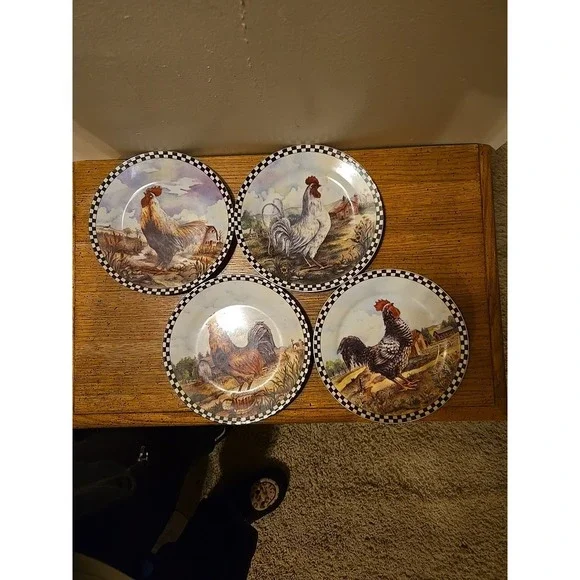 decorative farm rooster wall‎ plate