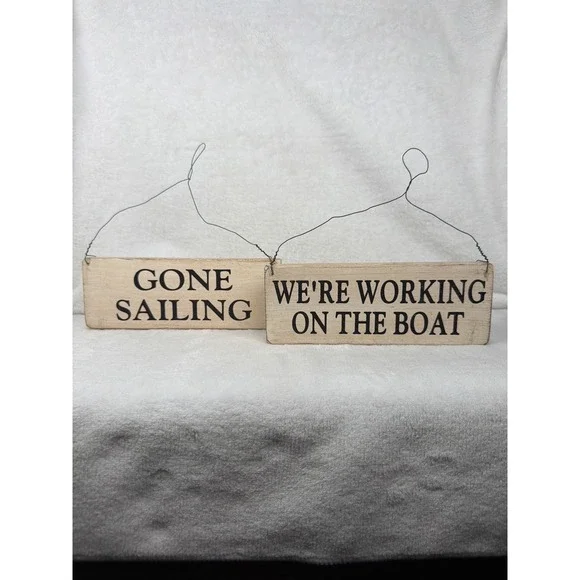 Knock on Wood Inc Hanging Wooden Signs 