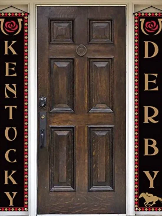 Kentucky Porch Banner Run for‎ The Roses Horse Racing Themed