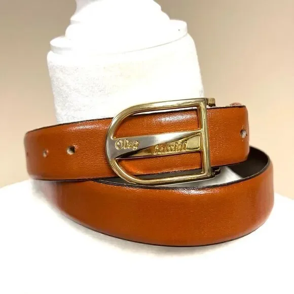 Oleg Casino vintage camel colored men’s belt. Size 40
