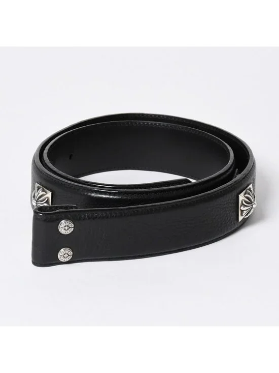 Chrome Hearts Pyramid Pls Studs Zero Belt Strap 32 Leather 925 Sterling Silver