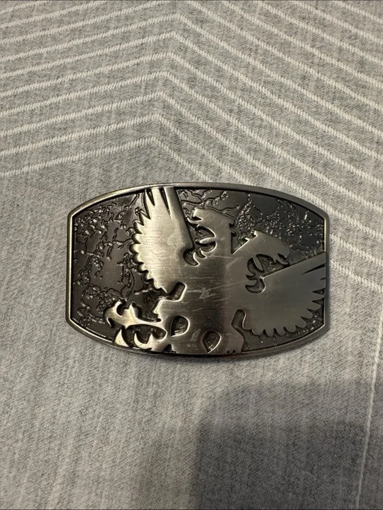 Men's Black Metal Eagle Belt Buckle - Unbranded
