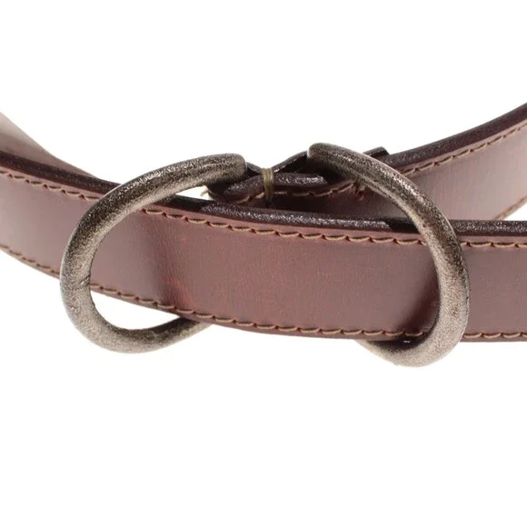 Torino Leather Company NWT Classic Belt Size 32 US in Solid Brown Leather