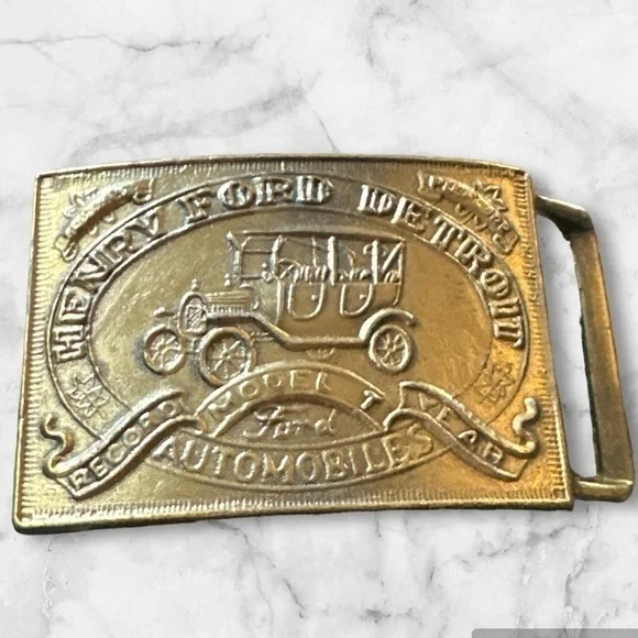 Vintage. Preowned Henry Ford Model‎ T, Brass belt buckle​