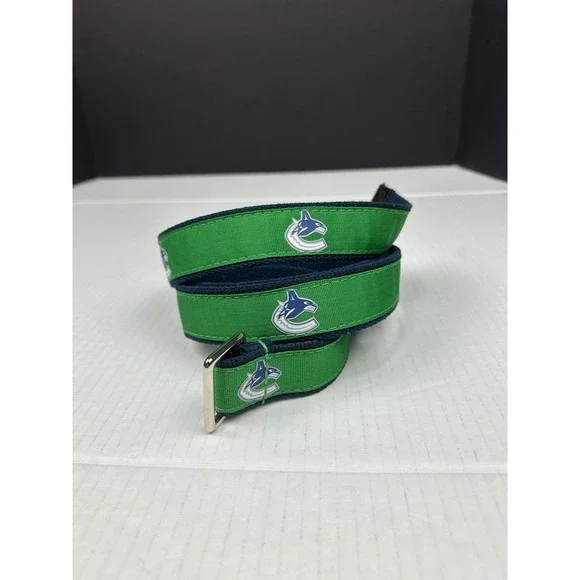 Men's Vancouver Canucks NHL Hockey Gells Woven Belt Size XL NHL