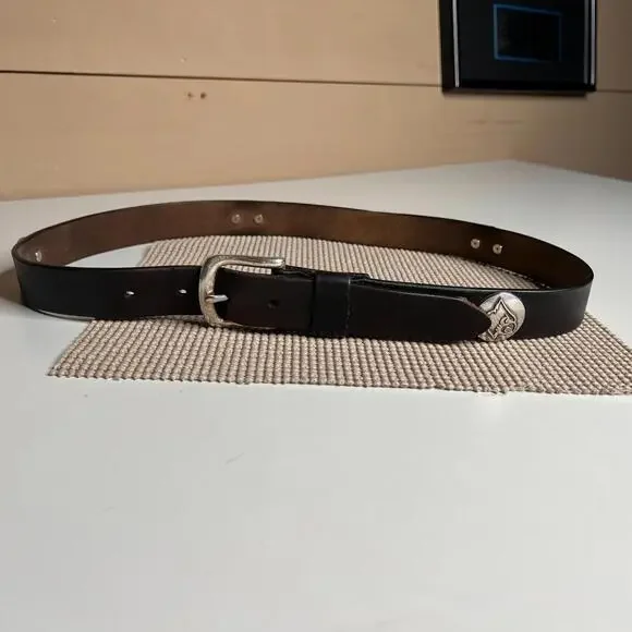 Vintage Louisville‎ Cardinals Belt w Silver Conchos Genuine Leather 36
