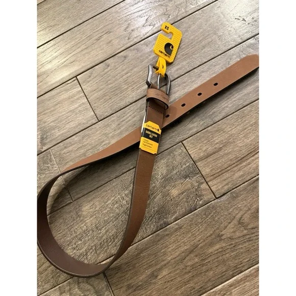 Carhartt Saddle Leather Belt‎ Mens XS Brown Full Grain Veg Tanned A000551820101