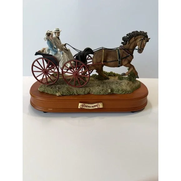 Gone With The Wind Music Box Rhett Scarlett Carriage Figurine 1999 San Francisco