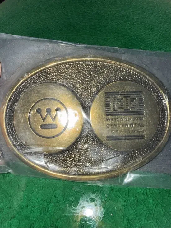 WESTINGHOUSE Centennial 100 years - Brass Belt Buckle 1886-1986 NEW