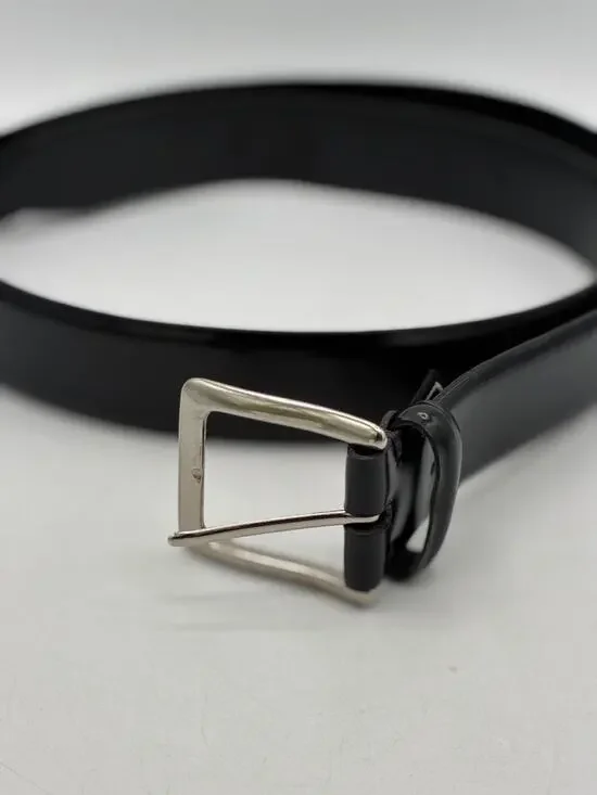 Cole Haan Men’s Black Leather Belt Size 40 Classic Dress Belt Preowned