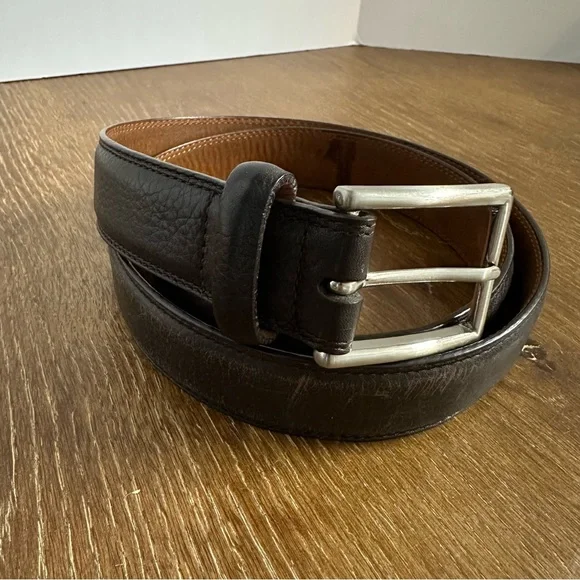 Vintage Cole Haan‎ Genuine Leather Belt A09639 ~ Dark Brown ~ 38