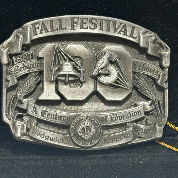Vintage 1987 Sedgwick KS Fall Festival Centennial Belt Buckle Limited Ed 500