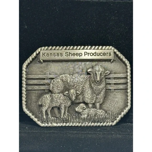 Vintage 1986 Kansas Sheep Producers Ram Lamb Limited Edition 200 Belt Buckle