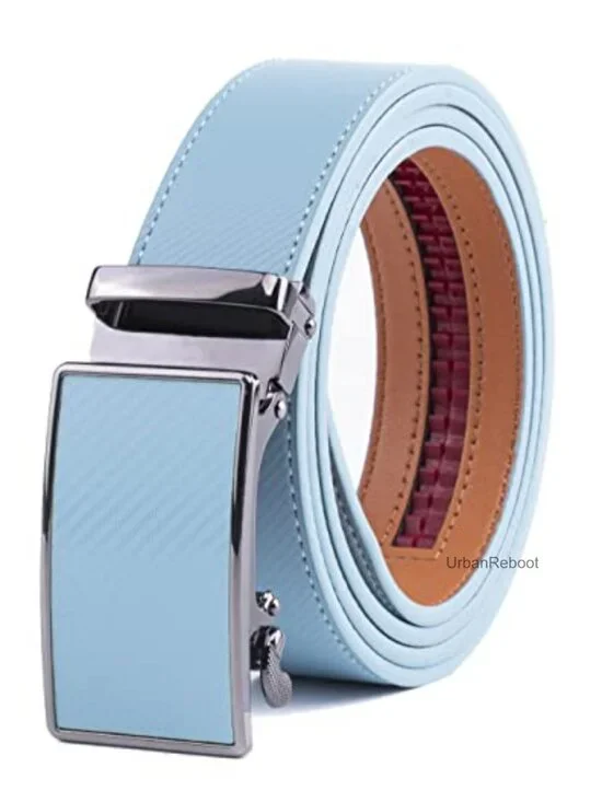 Genuine Leather Ratchet Belt Adjustable Trim to Fit Men's Dress Belt