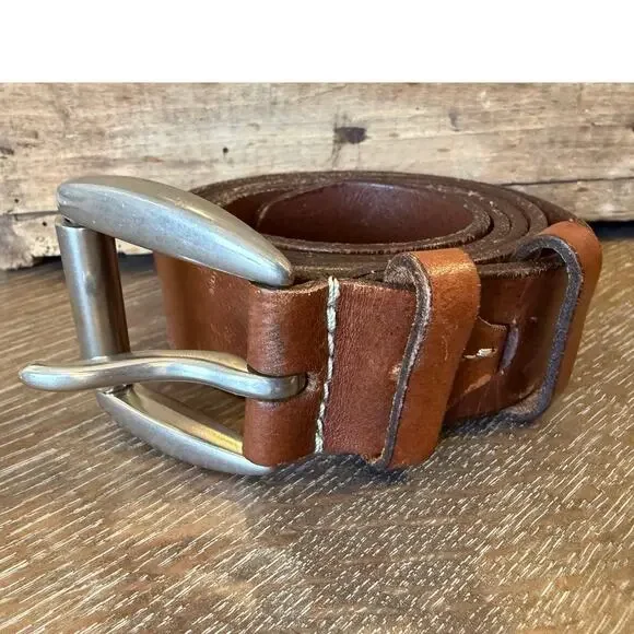 Chaps Ralph Lauren Brown Leather Men's Belt Fits Waist 40 - 44