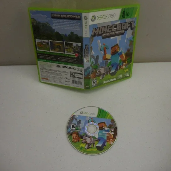 Minecraft Xbox 360 Edition Microsoft Mojang Sandbox Video‎ Game Disc & Case