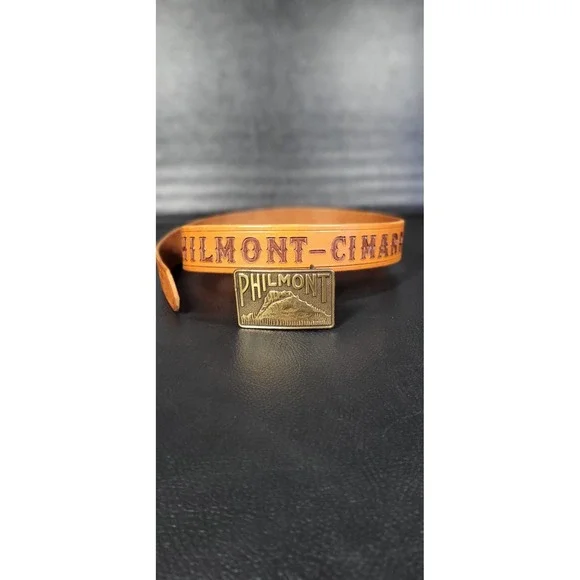 Vintage Boy Scouts BSA‎ Philmont Ranch Tooled Leather Belt & Buckle ~ Size 36