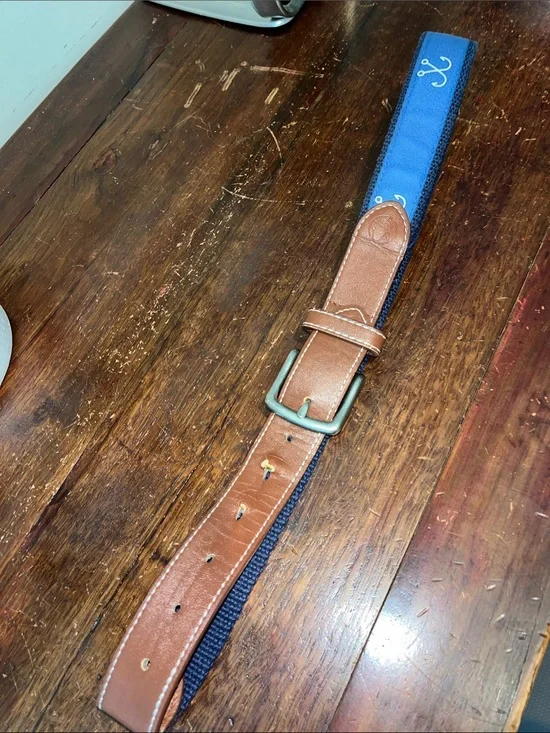 South Life Leather &  Canvas Sailing Casual Summer Belt Fishing Hooks Model