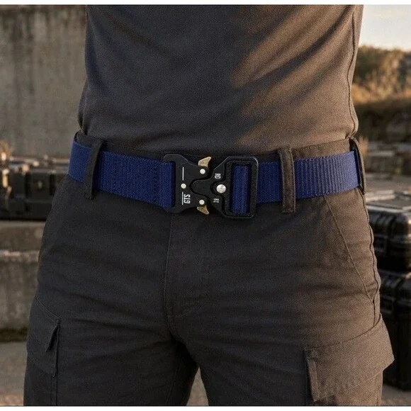 GTS Men’s Blue Military Webbed Belt 1.5