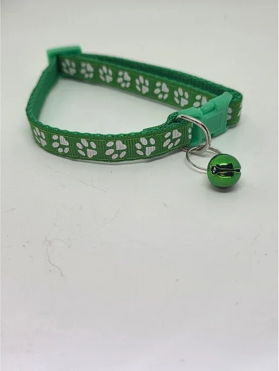 Cat Collar w/ Bell Reflective Adjustable Kitten Collar 7.5–12.5