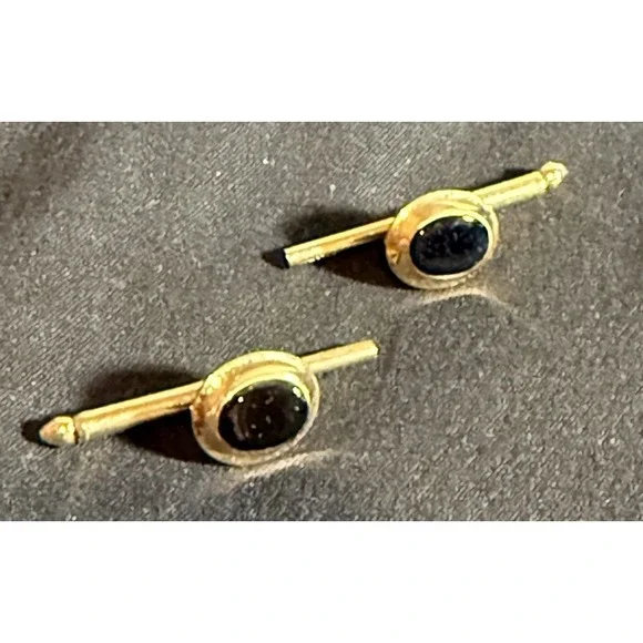 Set of 2 Tuxedo Studs Waistcoat Buttons Spring Shanks Vintage‎ Vest Button 1 in