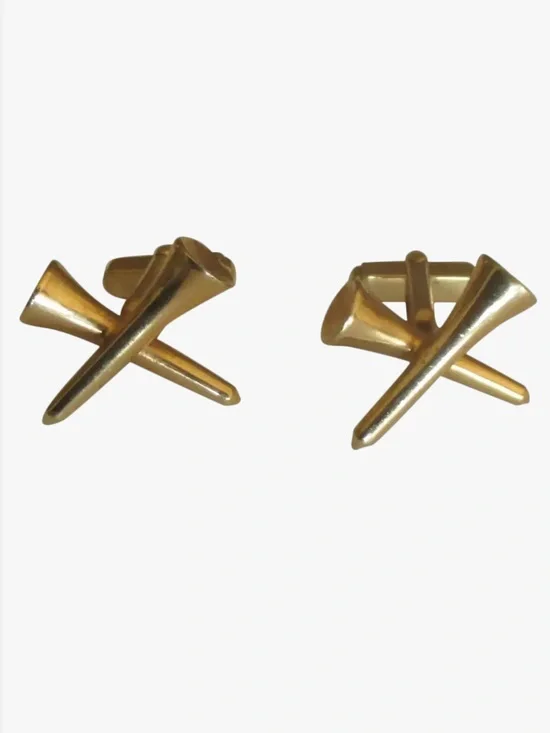Anson Vintage Goldtone Crossed Golf Tees Cufflinks