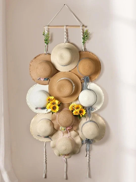 Macrame Hat Hanger for Wall