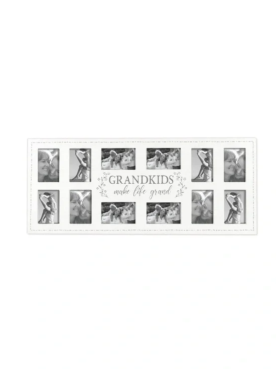 “ Grandkids Make Life Grand” 12 Picture Frame Collage Display Wall Art
