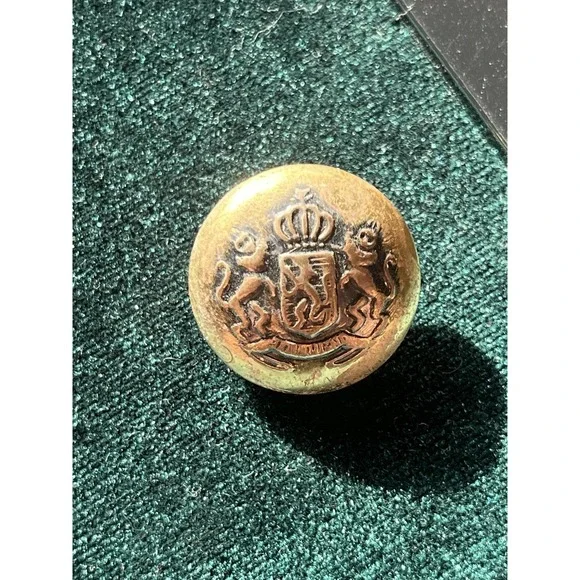1930's Dutch Netherlands Officer's Gold‎ Button size about 11/16