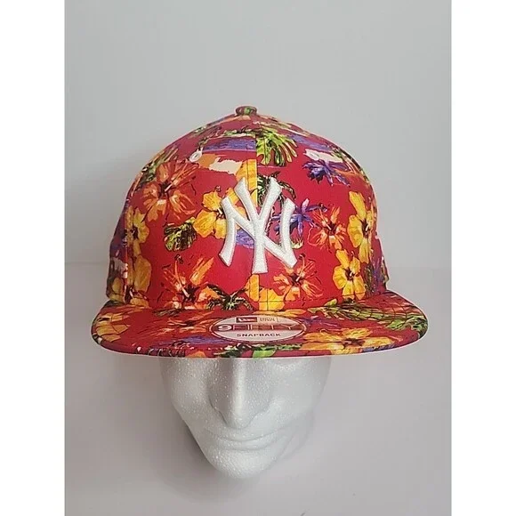 New York Yankees New Era 9Fifty Snapback Hat Cap MLB Floral Hawaiian READ