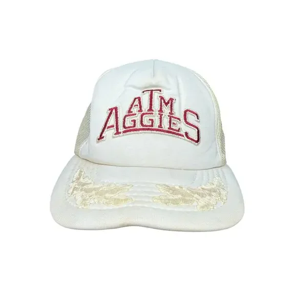 Texas A&M Aggies NCAA Moja Innovations‎ Vintage 80s Hat Embroidered White Maroon