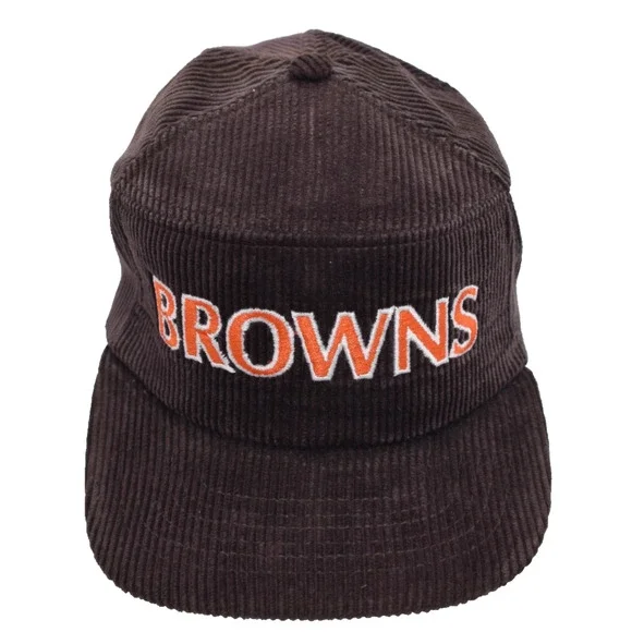 Vintage Cleveland Browns Embroidered Corduroy Snapback Hat Cap - Adult 19