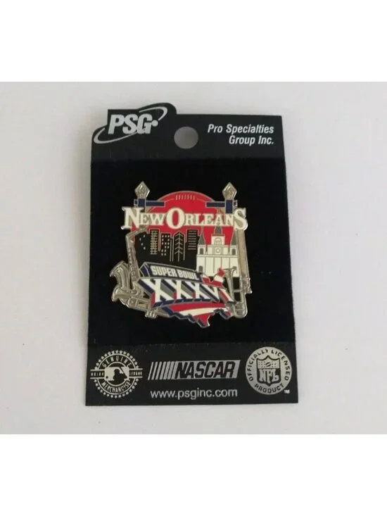 New PSG NFL Super Bowl 2001 New England Patriots Rams Pin XXXVI 36 New Orleans