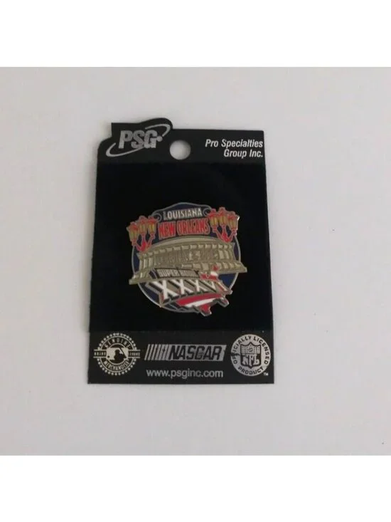 New PSG NFL Super Bowl 2001 New England Patriots Rams Pin XXXVI 36 Superdome