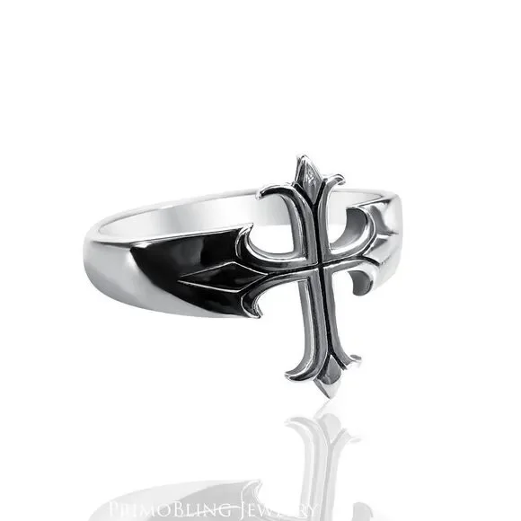 Sterling Silver Medieval Cross Ring