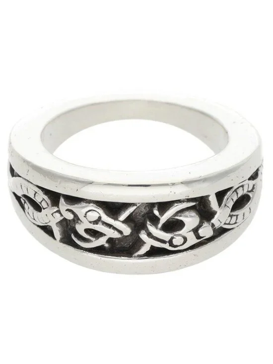 Chrome Hearts Narrow Celtic Band Silver Ring