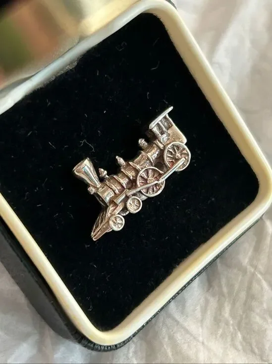 Museum of Fine Arts MFA .925 Sterling Silver Locomotive Train Lapel Pin