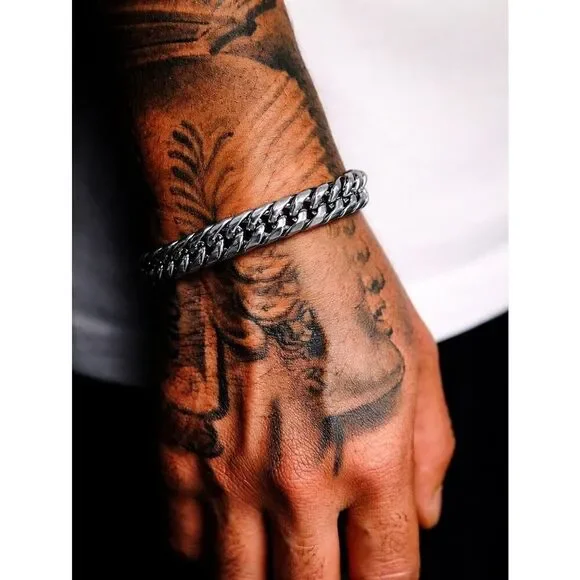 Men's Stainless Steel Curb Cuban Link Bracelet