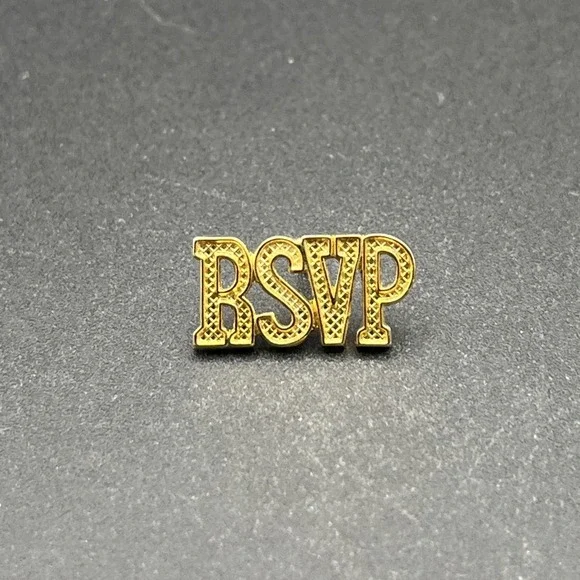 RSVP‎ Gold Tone Lapel Hat Pin