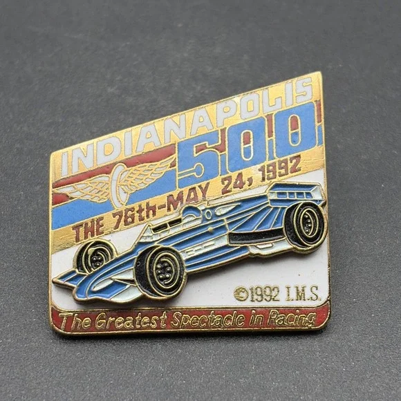 1992 75th Indianapolis 500‎ The Greatest Spectacle In Racing Lapel Hat Pin