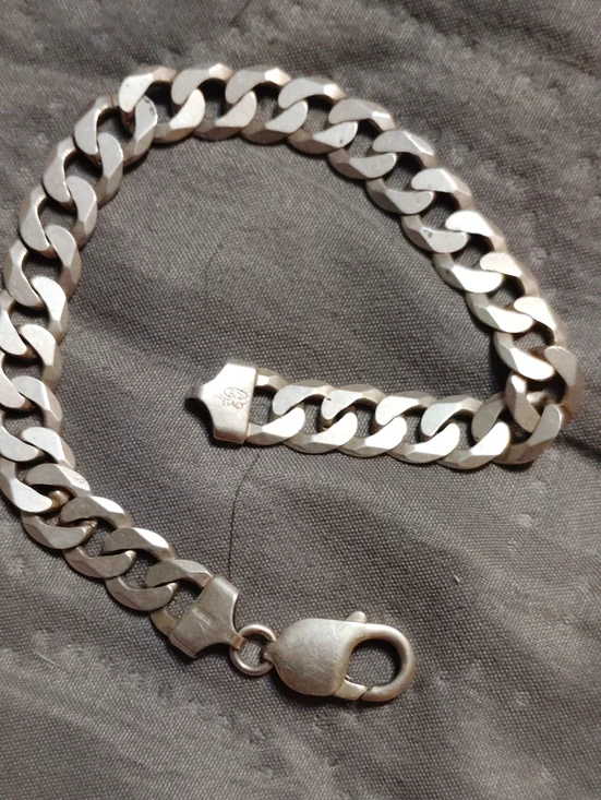 Sterling Silver Cuban Link Bracelet - Silver