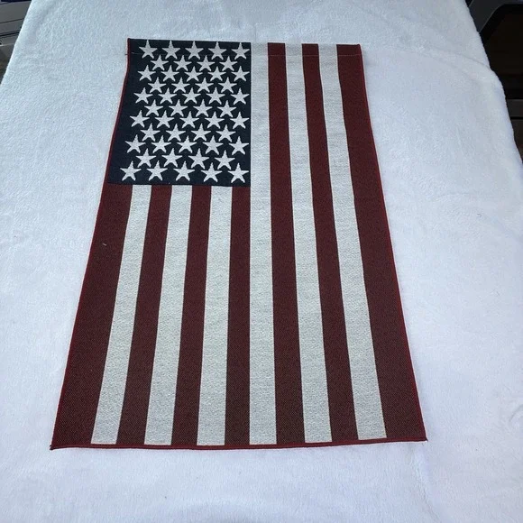 Manual Woodworkers USA American Flag Tapestry Wall Hanging 17x25 Stars Stripes