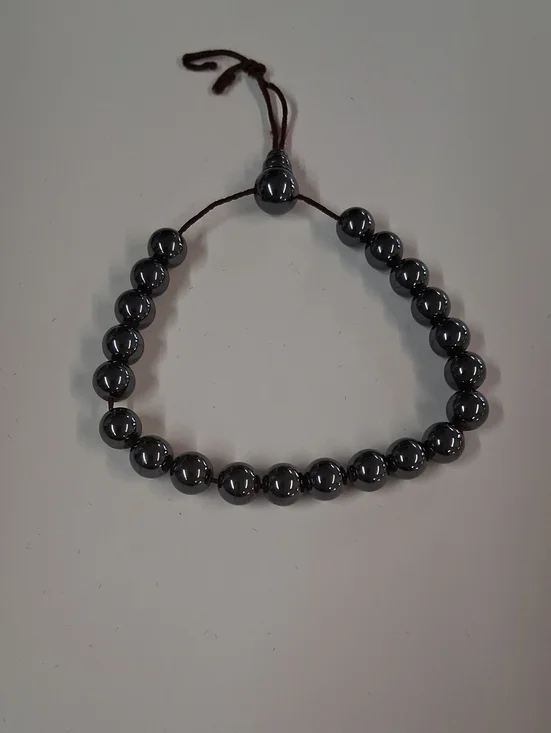 Men's Hematite Bead Bracelet - Gray