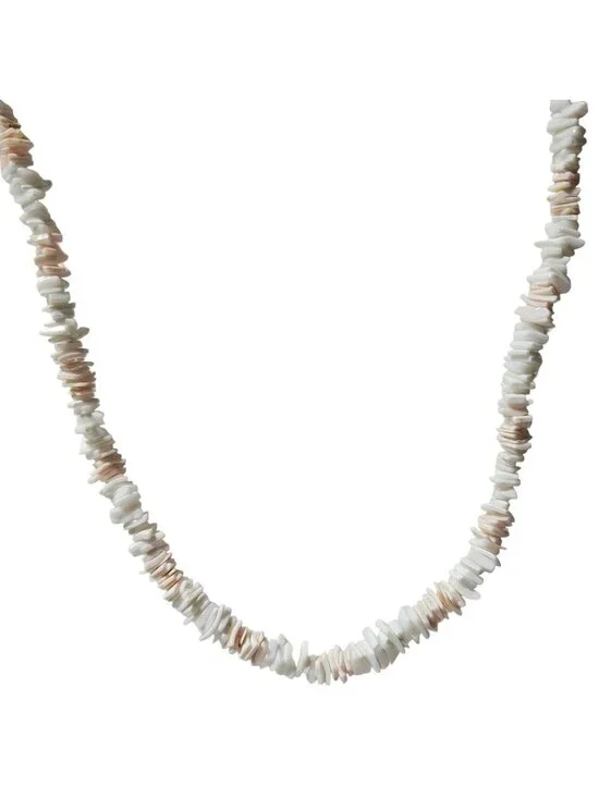 Vintage Shell Necklace Beach Core Surfer Boho White Pink Chip Jewelry Men