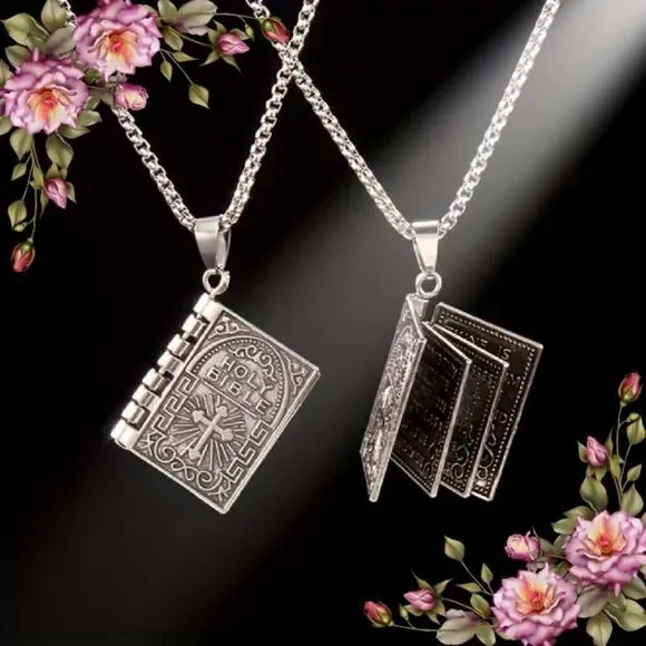 Stylish‎ Foldable Bible Cross Pendant Necklace
