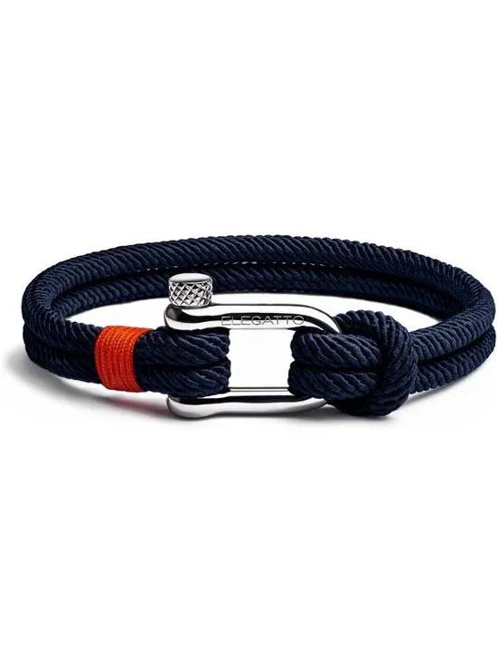 Premium Rope Bracelet for Men | Waterproof Nylon Cord & Silver Shackle
