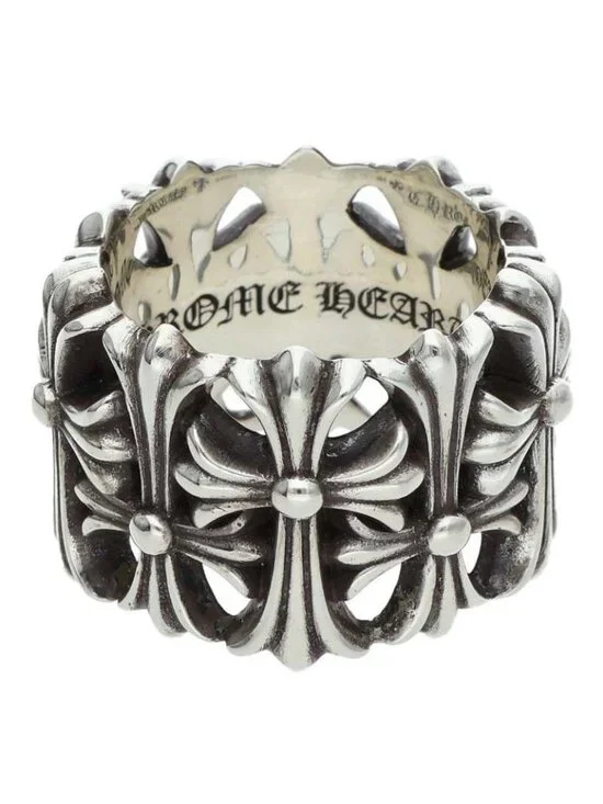 Chrome Hearts Cemetery Cross Silver Ring