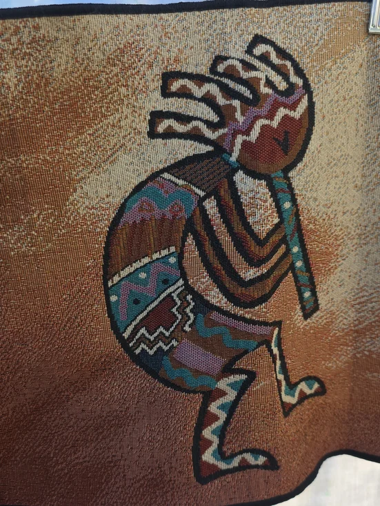 Vintage Vohann Southwestern Tapestry Kokopelli Table Runner (68